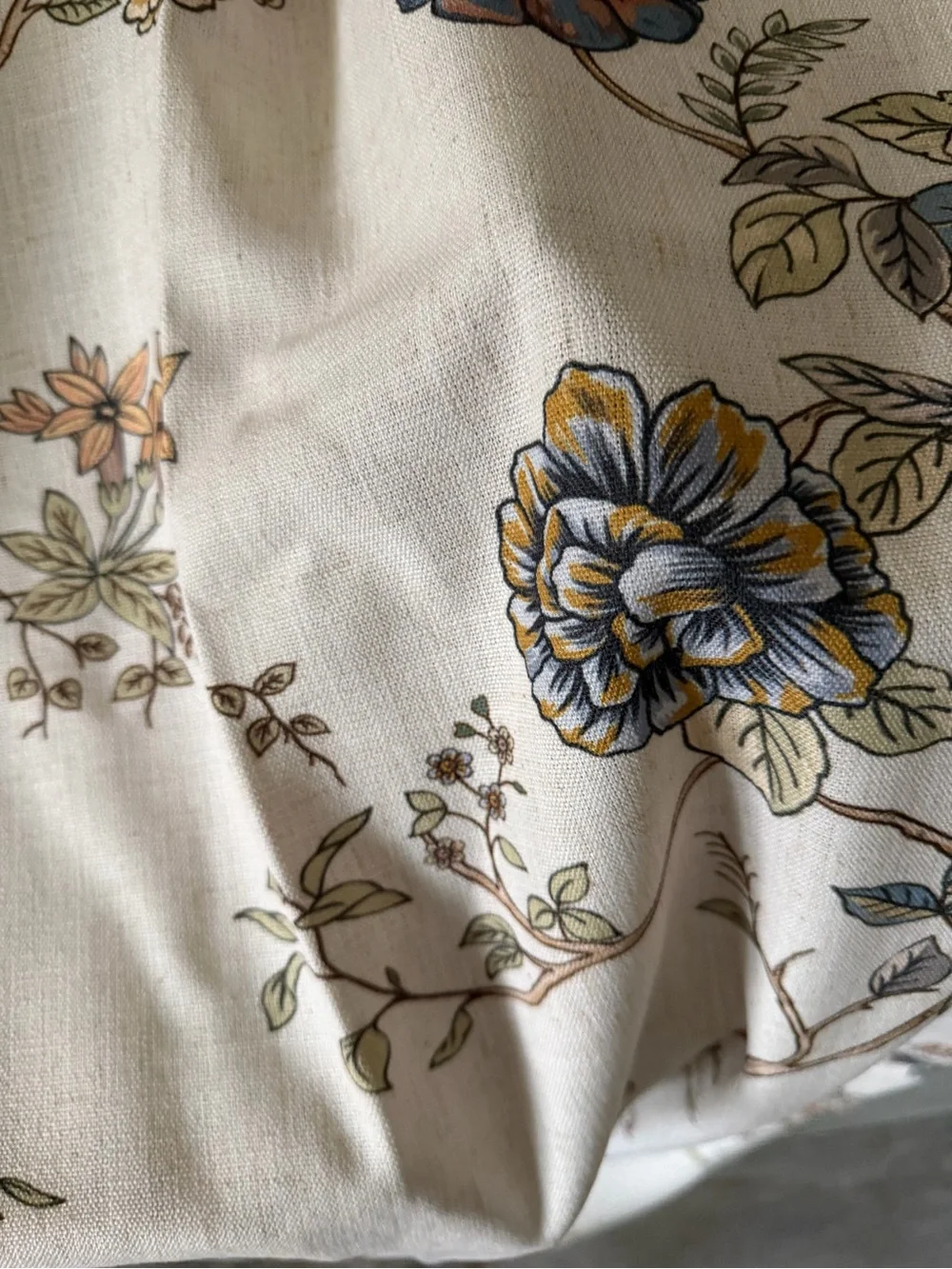 Floral Bird Print Grommet Window Curtains - 2